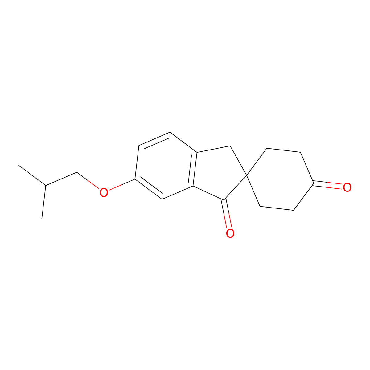 6'-Isobutoxyspiro[cyclohexane-1,2'-indene]-1',4(3'H)-dione molecular structure, CAS 1383985-36-1