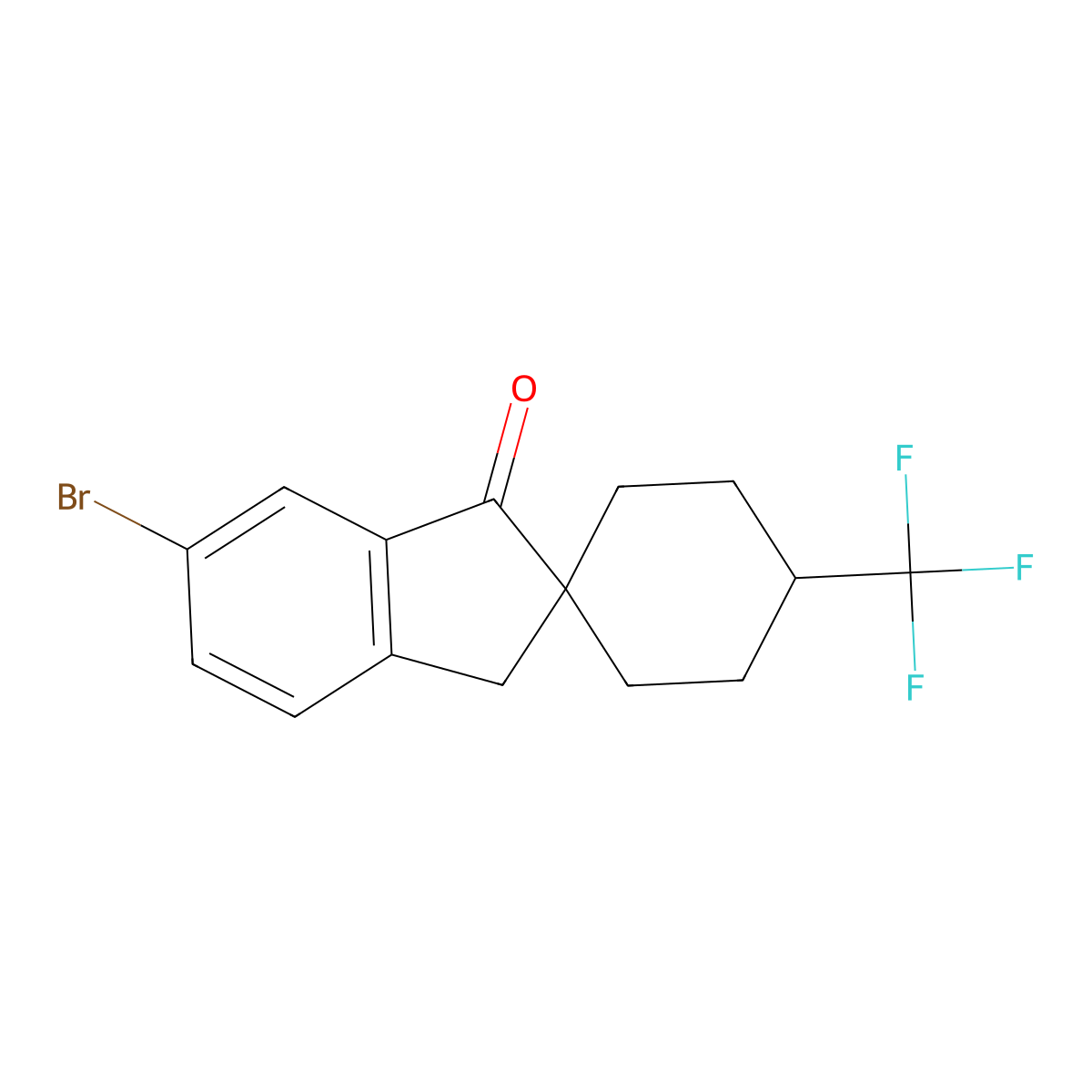 6'-Bromo-4-(trifluoromethyl)spiro[cyclohexane-1,2'-inden]-1'(3'H)-one molecular structure, CAS 1383985-44-1