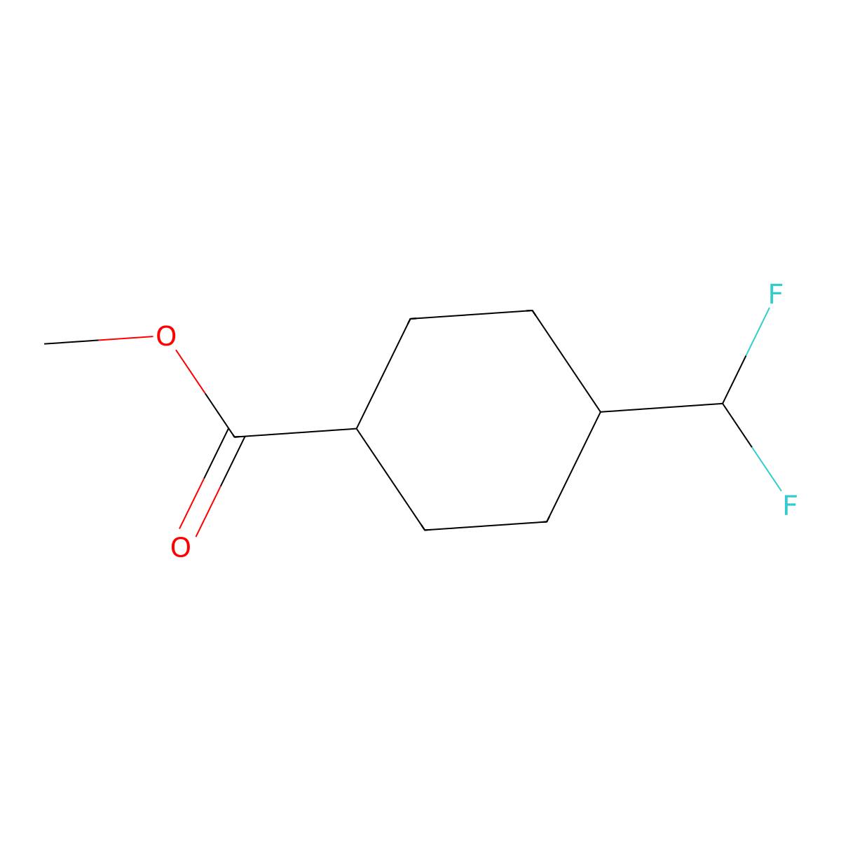 Methyl 4-(difluoromethyl)cyclohexanecarboxylate molecular structure, CAS 1383985-52-1