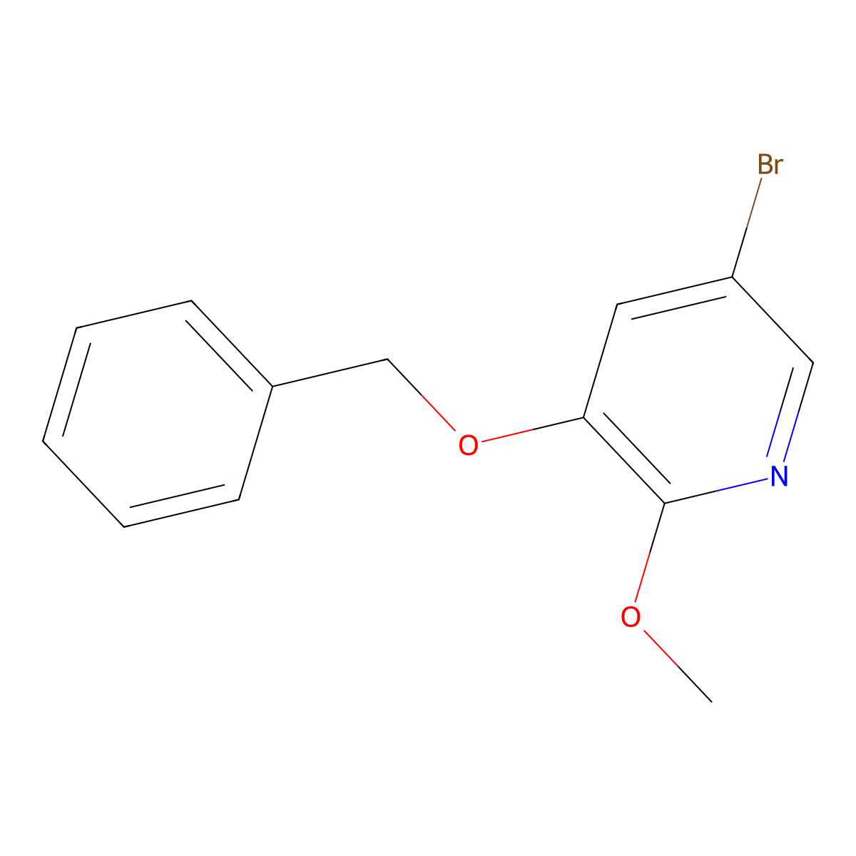 3-(BEnzyloxy)-5-bromo-2-methoxypyridine molecular structure, CAS 1383993-93-8