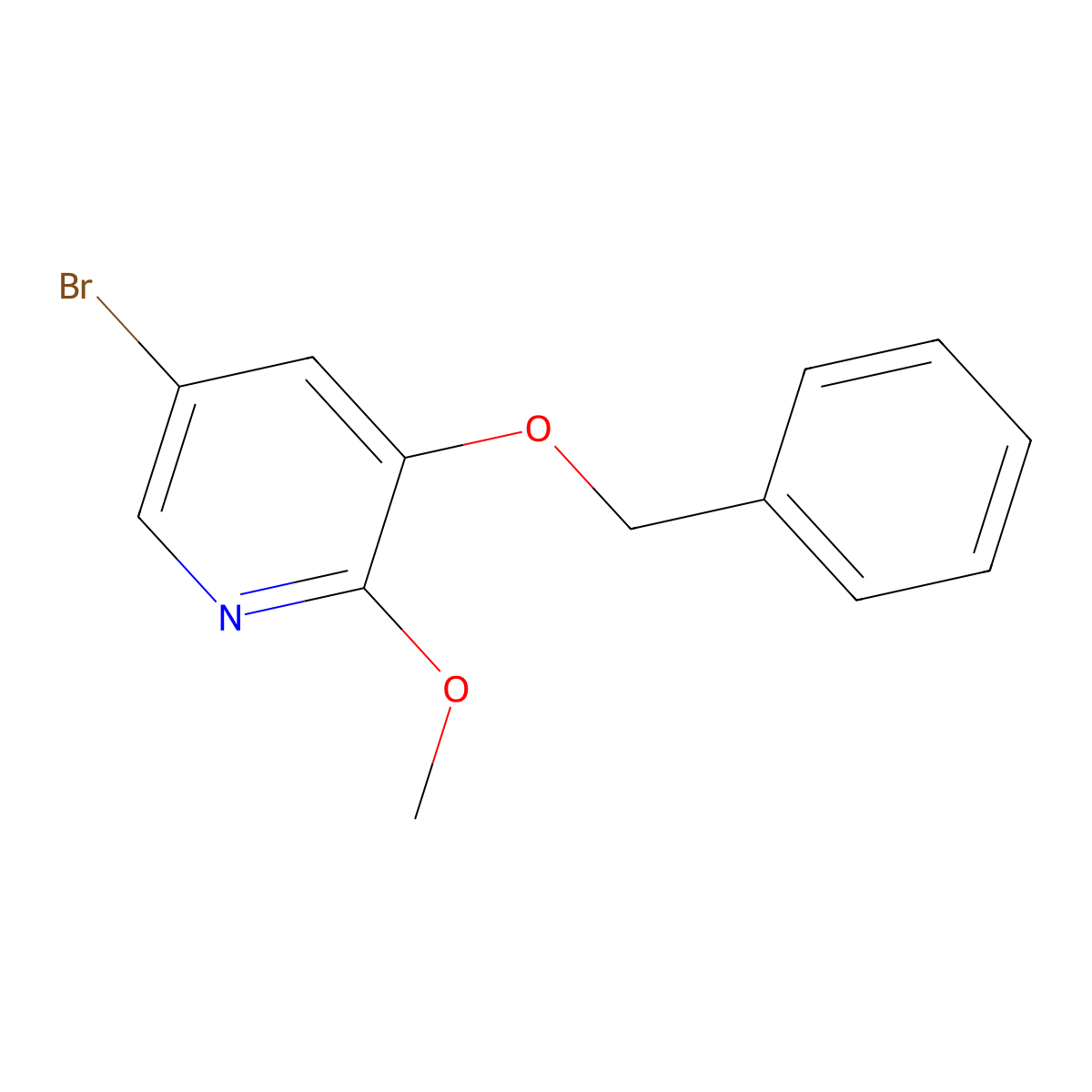 3-(BEnzyloxy)-5-bromo-2-methoxypyridine molecular structure, CAS 1383993-93-8