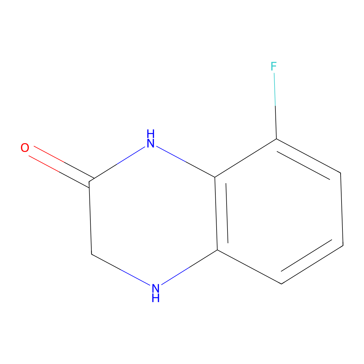 8-Fluoro-1,2,3,4-tetrahydroquinoxalin-2-one molecular structure, CAS 1384067-31-5