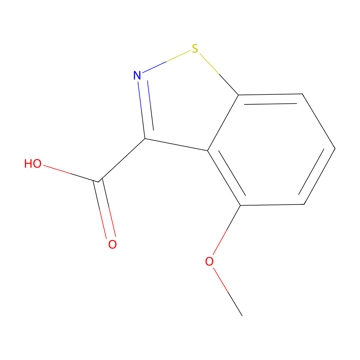 4-Methoxybenzo[d]isothiazole-3-carboxylic acid molecular structure, CAS 1384079-93-9