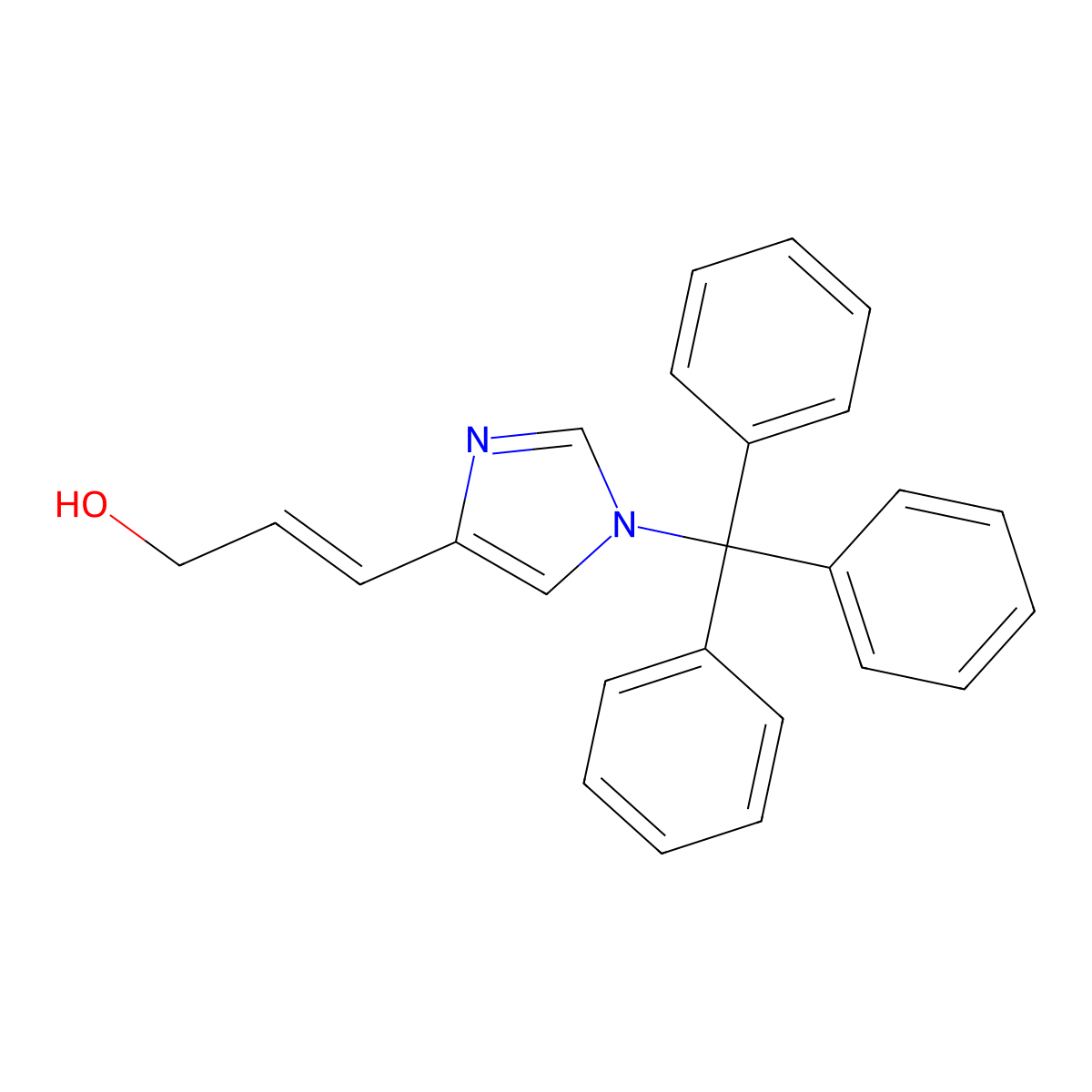 (E)-3-(1-Trityl-1H-imidazol-4-yl)prop-2-en-1-ol molecular structure, CAS 138408-37-4