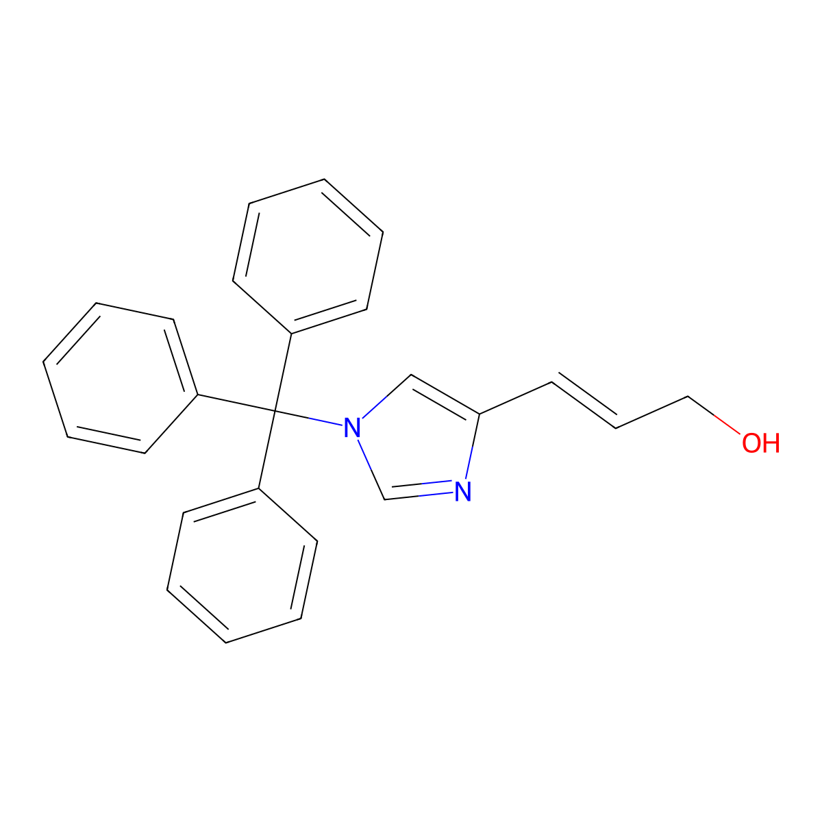 (E)-3-(1-Trityl-1H-imidazol-4-yl)prop-2-en-1-ol molecular structure, CAS 138408-37-4