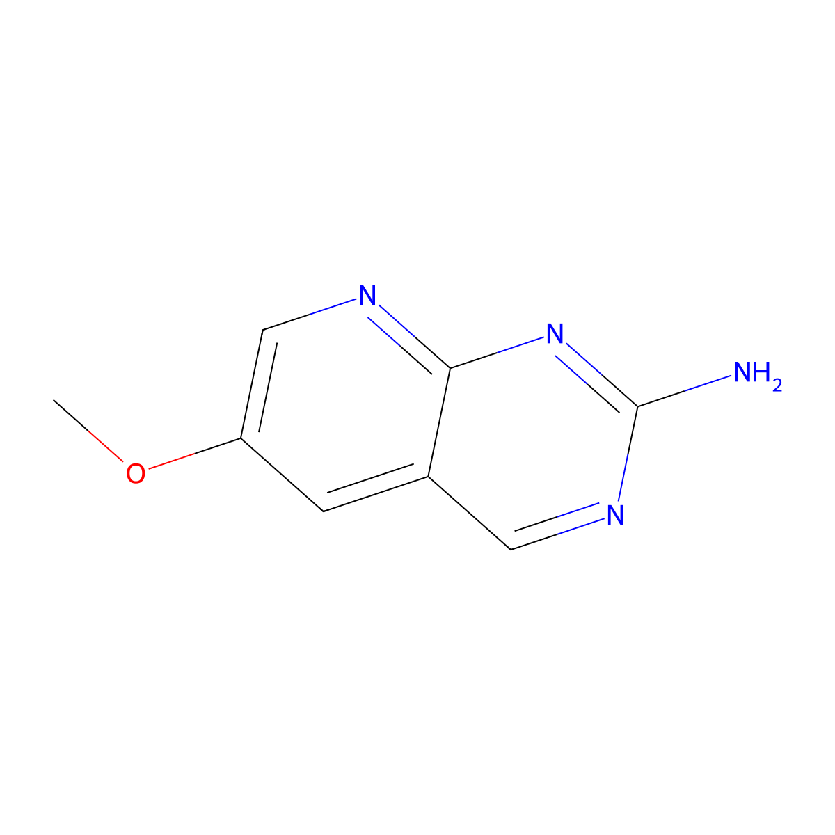 6-Methoxypyrido[2,3-d]pyrimidin-2-amine molecular structure, CAS 1384080-69-6
