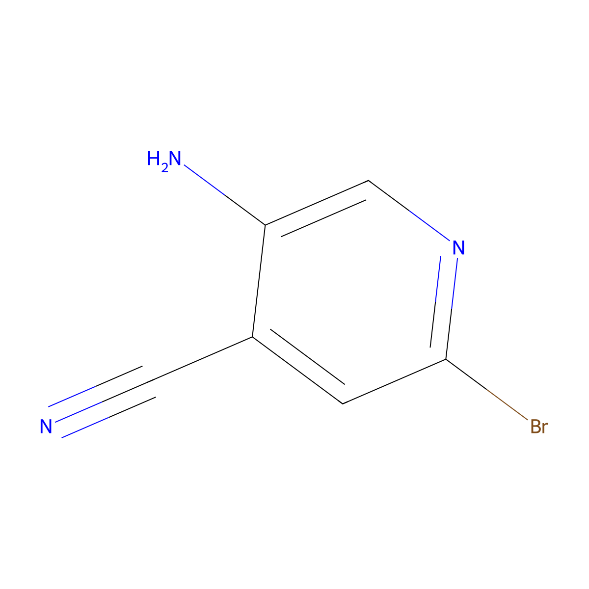 5-Amino-2-bromoisonicotinonitrile molecular structure, CAS 1384080-97-0