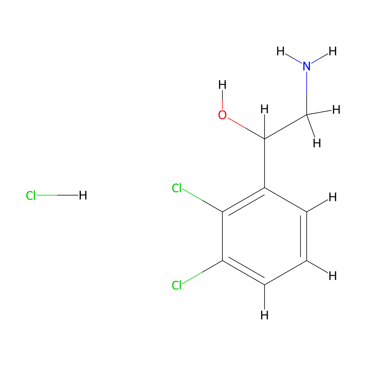 2-Amino-1-(2,3-dichlorophenyl)ethanol HCl molecular structure, CAS 1384081-71-3