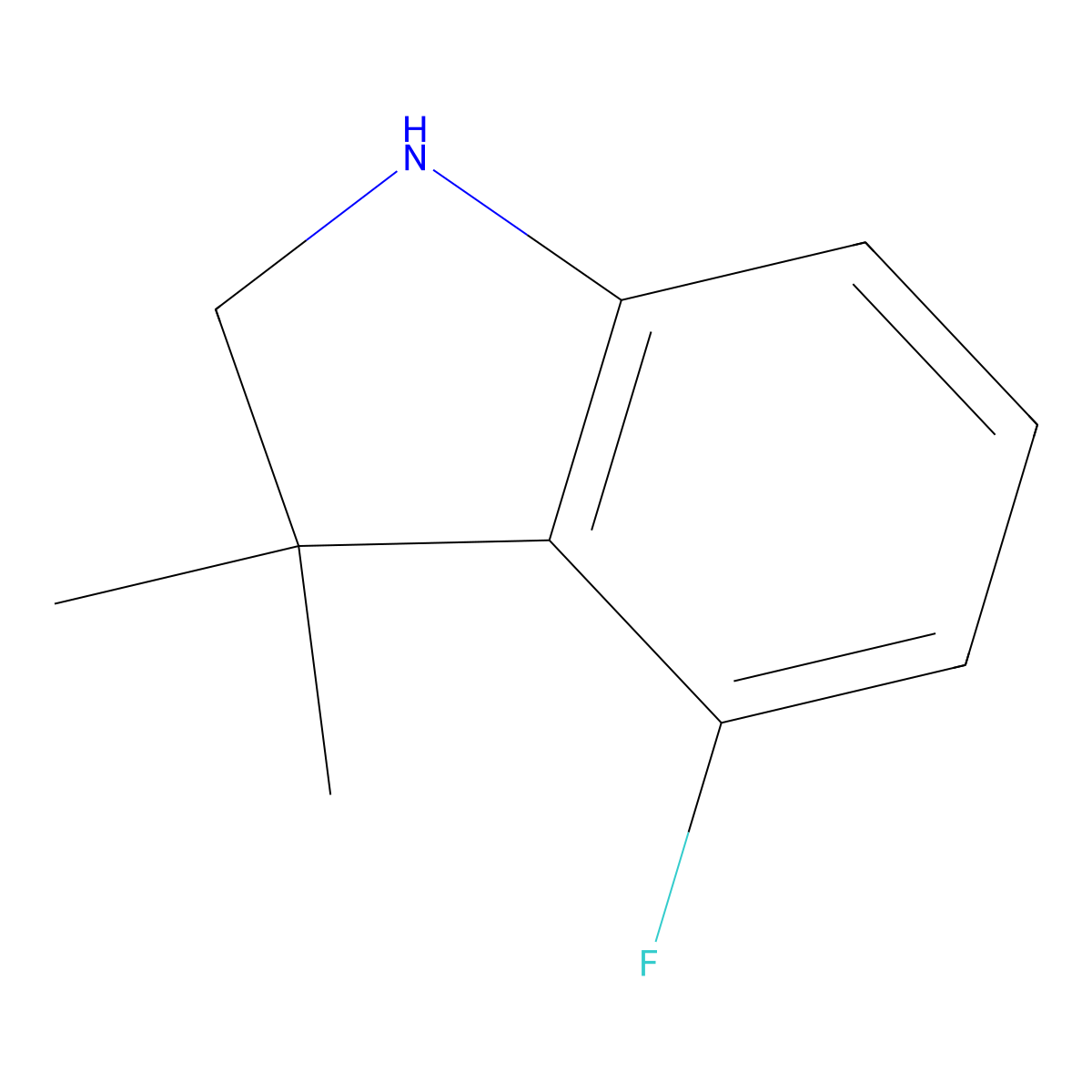 4-Fluoro-3,3-dimethylindoline molecular structure, CAS 1384081-81-5