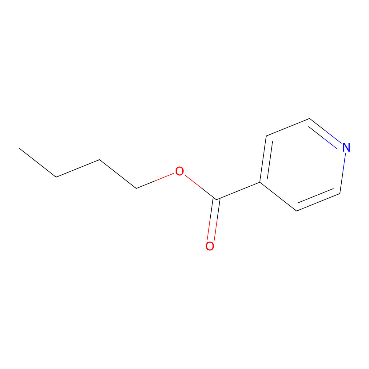 Butyl isonicotinate molecular structure, CAS 13841-66-2