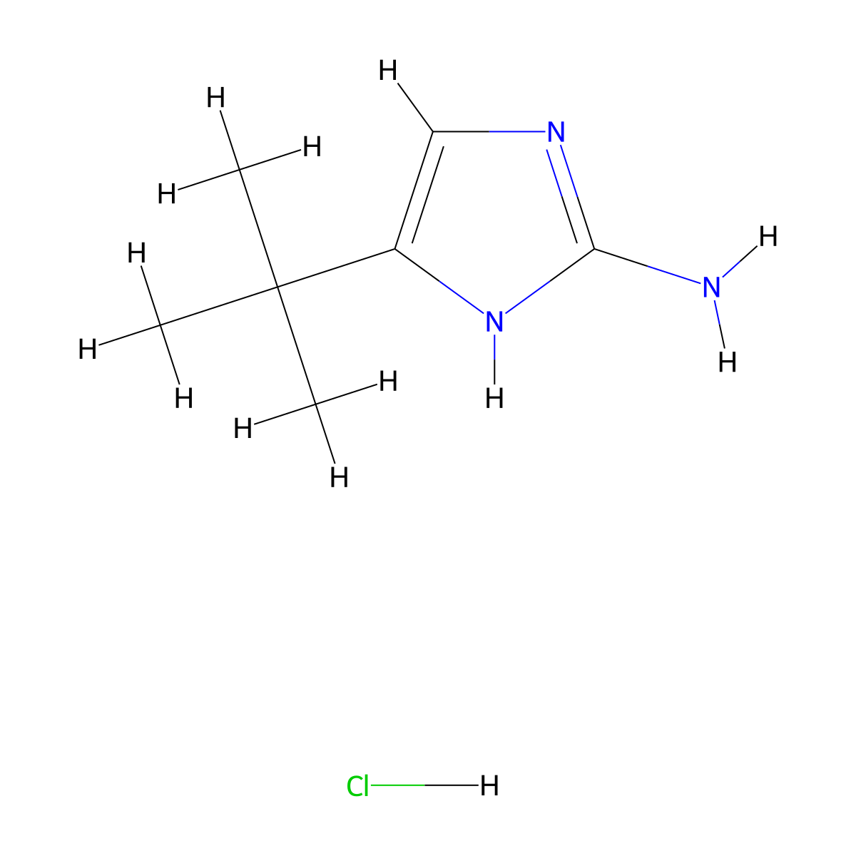 4-(tert-Butyl)-1H-imidazol-2-amine hydrochloride molecular structure, CAS 1384100-95-1