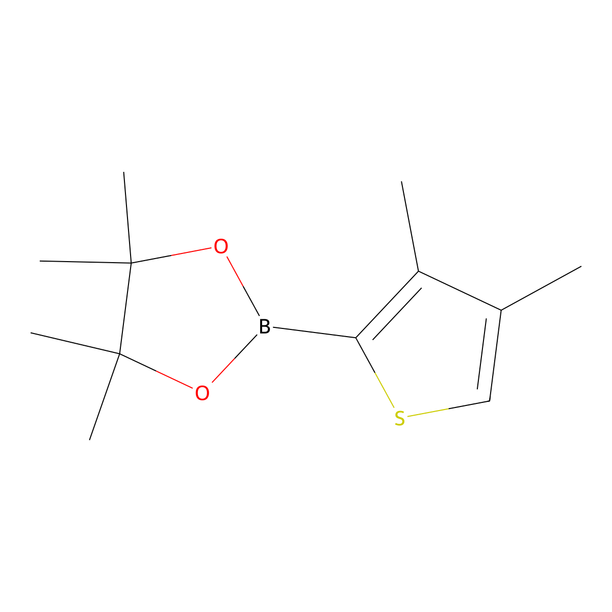 2-(3,4-Dimethylthiophen-2-YL)-4,4,5,5-tetramethyl-1,3,2-dioxaborolane molecular structure, CAS 1384127-60-9