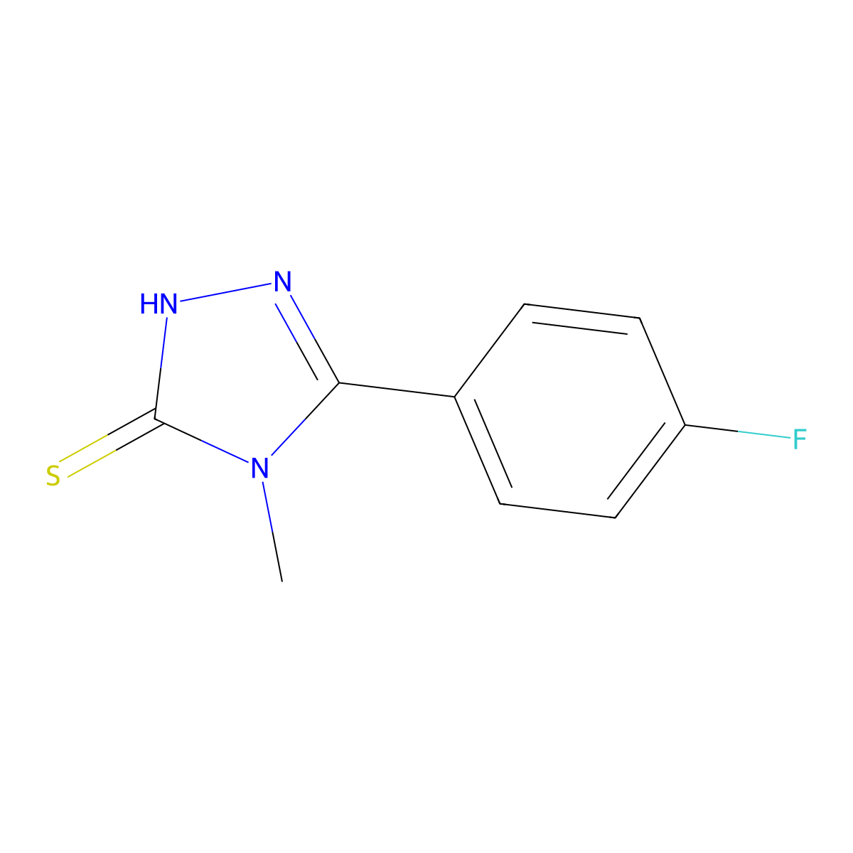 5-(4-fluorophenyl)-4-methyl-4H-1,2,4-triazole-3-thiol molecular structure, CAS 138417-35-3