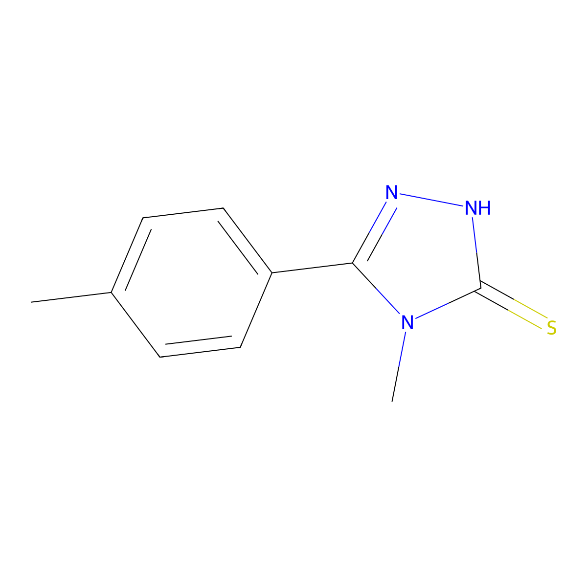 4-methyl-5-(4-methylphenyl)-4H-1,2,4-triazole-3-thiol molecular structure, CAS 138417-37-5