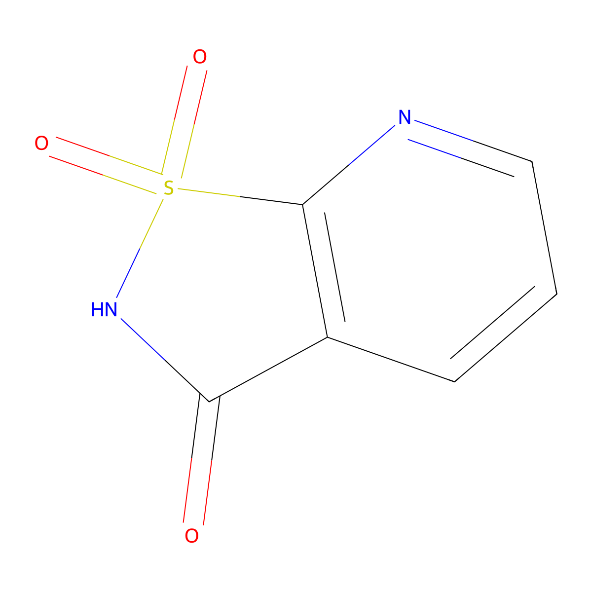 2H,3H-1lambda6-[1,2]thiazolo[5,4-b]pyridine-1,1,3-trione molecular structure, CAS 138417-40-0