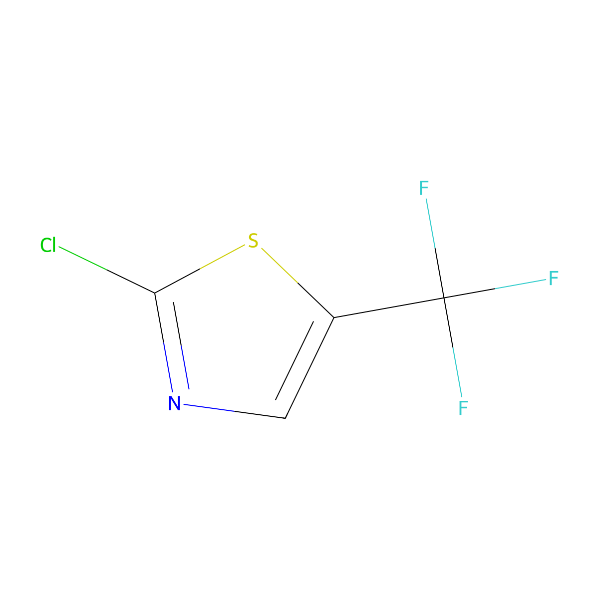 2-Chloro-5-(trifluoromethyl)-1,3-thiazole molecular structure, CAS 1384199-31-8