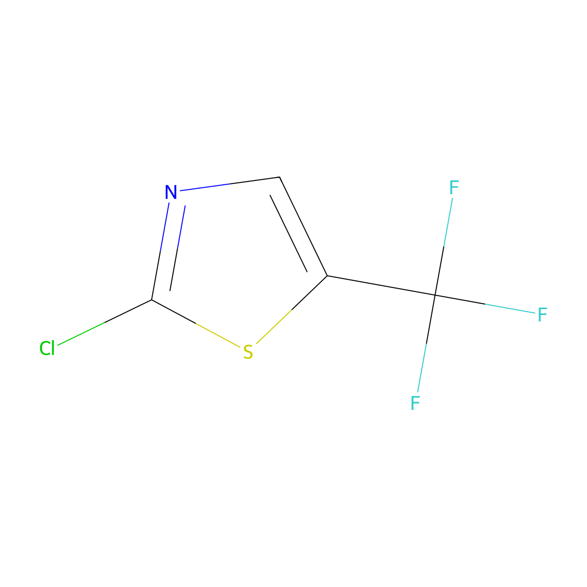 2-Chloro-5-(trifluoromethyl)-1,3-thiazole molecular structure, CAS 1384199-31-8