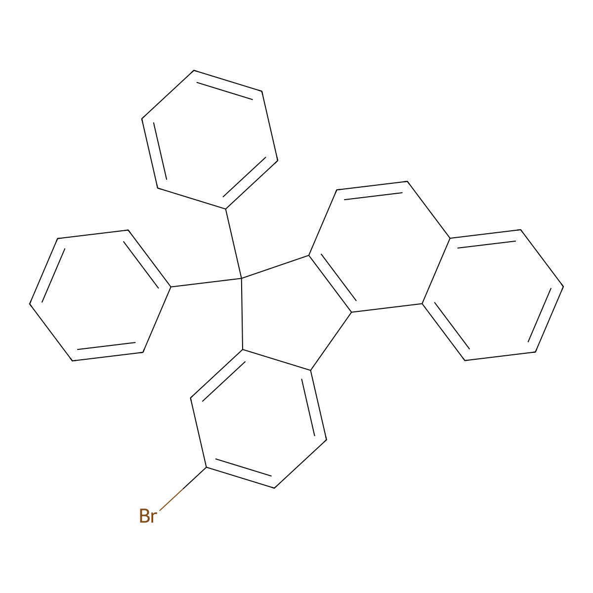 9-Bromo-7,7-diphenyl-7H-benzo[c]fluorene molecular structure, CAS 1384207-26-4
