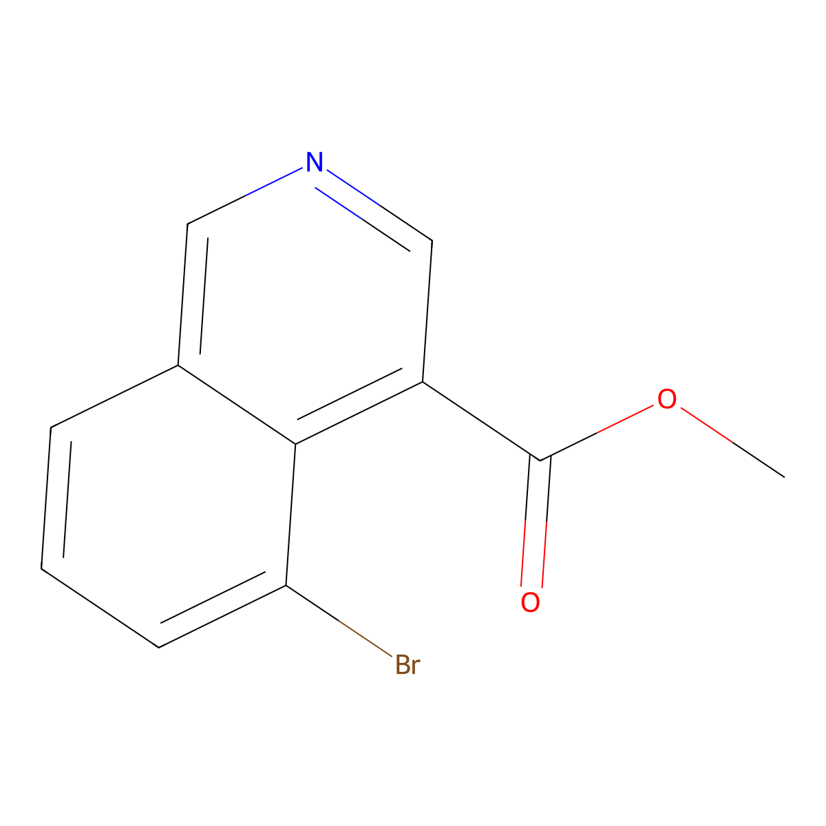 Methyl 5-bromoisoquinoline-4-carboxylate molecular structure, CAS 1384251-83-5