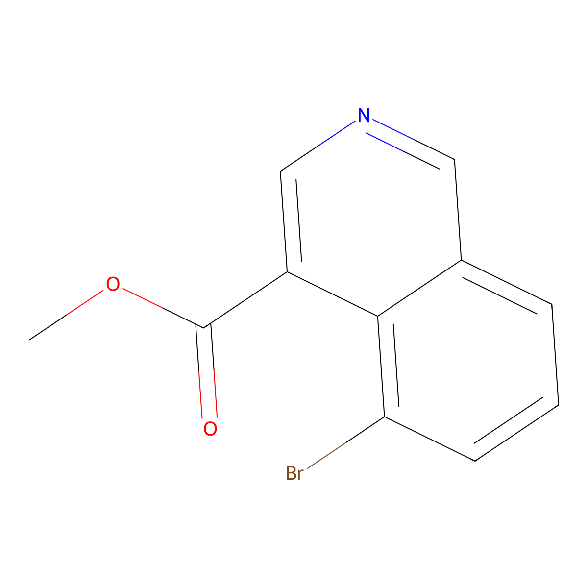 Methyl 5-bromoisoquinoline-4-carboxylate molecular structure, CAS 1384251-83-5