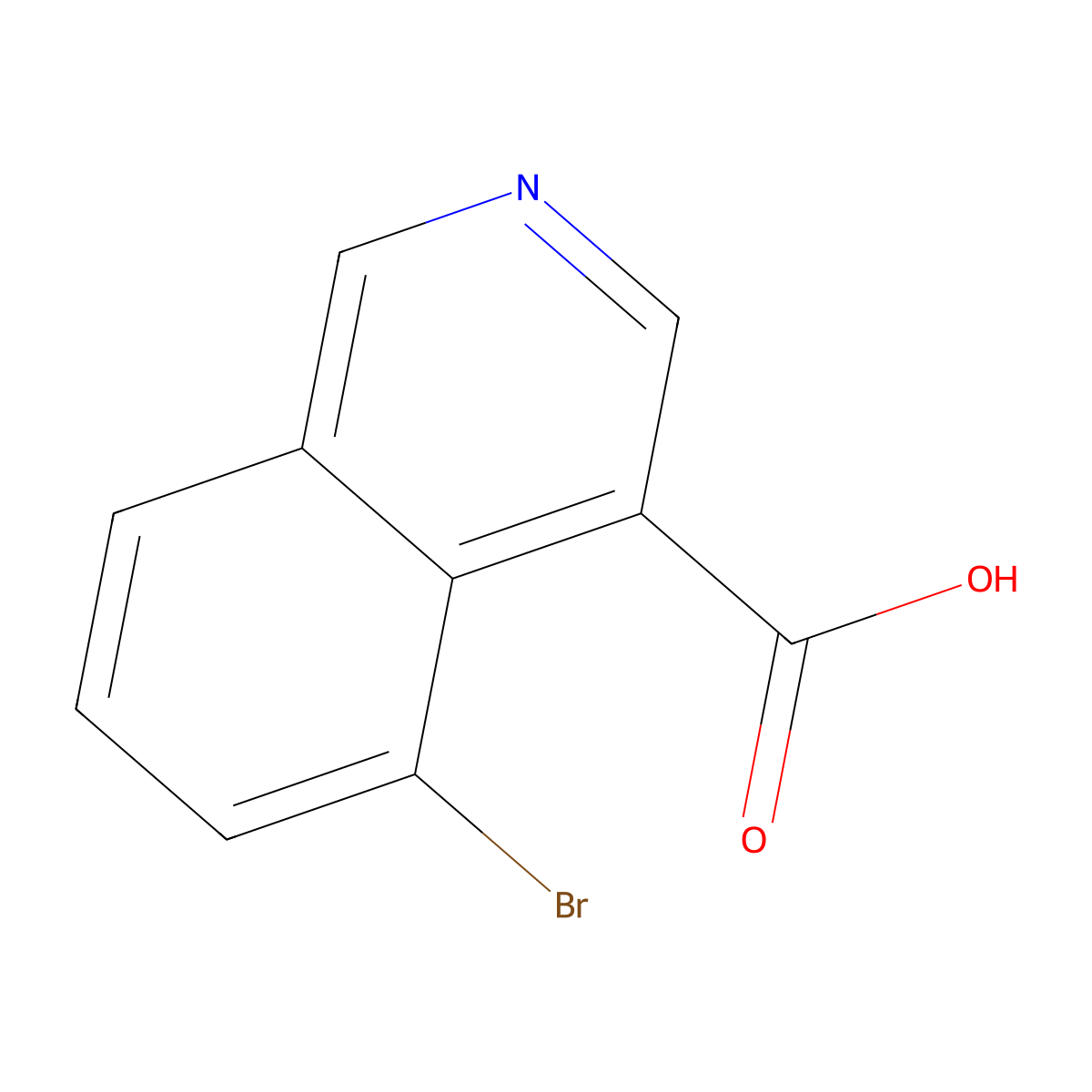 5-Bromoisoquinoline-4-carboxylic acid molecular structure, CAS 1384251-84-6