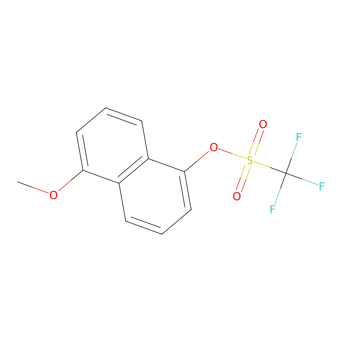 5-Methoxynaphthalen-1-yl trifluoromethanesulfonate molecular structure, CAS 1384251-86-8