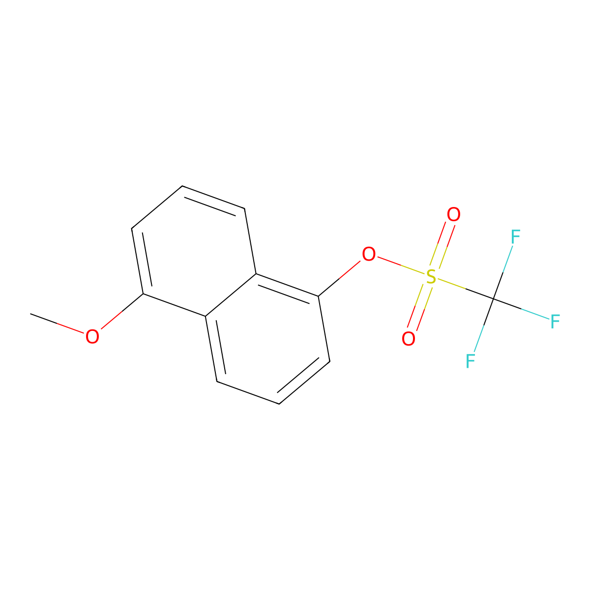 5-Methoxynaphthalen-1-yl trifluoromethanesulfonate molecular structure, CAS 1384251-86-8