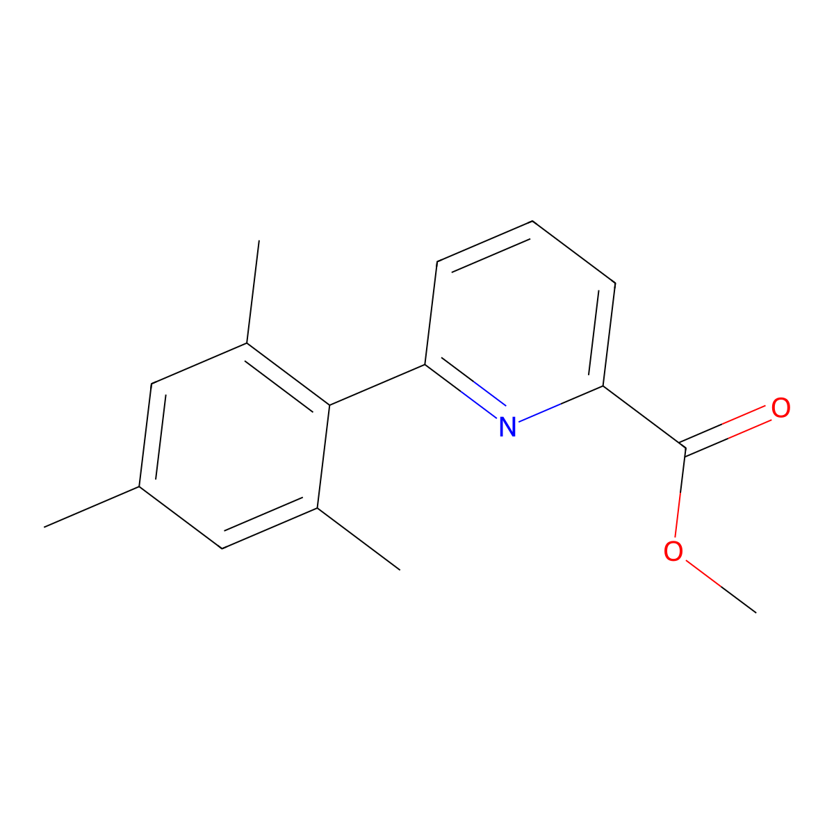 Methyl 6-mesitylpicolinate molecular structure, CAS 1384253-80-8
