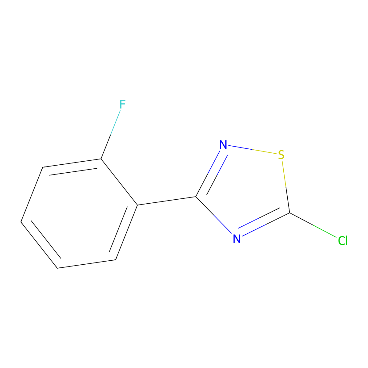 5-Chloro-3-(2-fluorophenyl)-1,2,4-thiadiazole molecular structure, CAS 138426-25-2