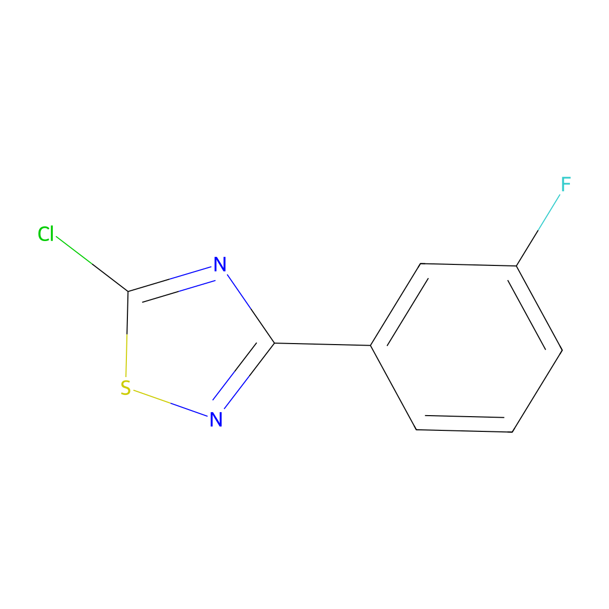 5-Chloro-3-(3-fluorophenyl)-1,2,4-thiadiazole molecular structure, CAS 138426-26-3