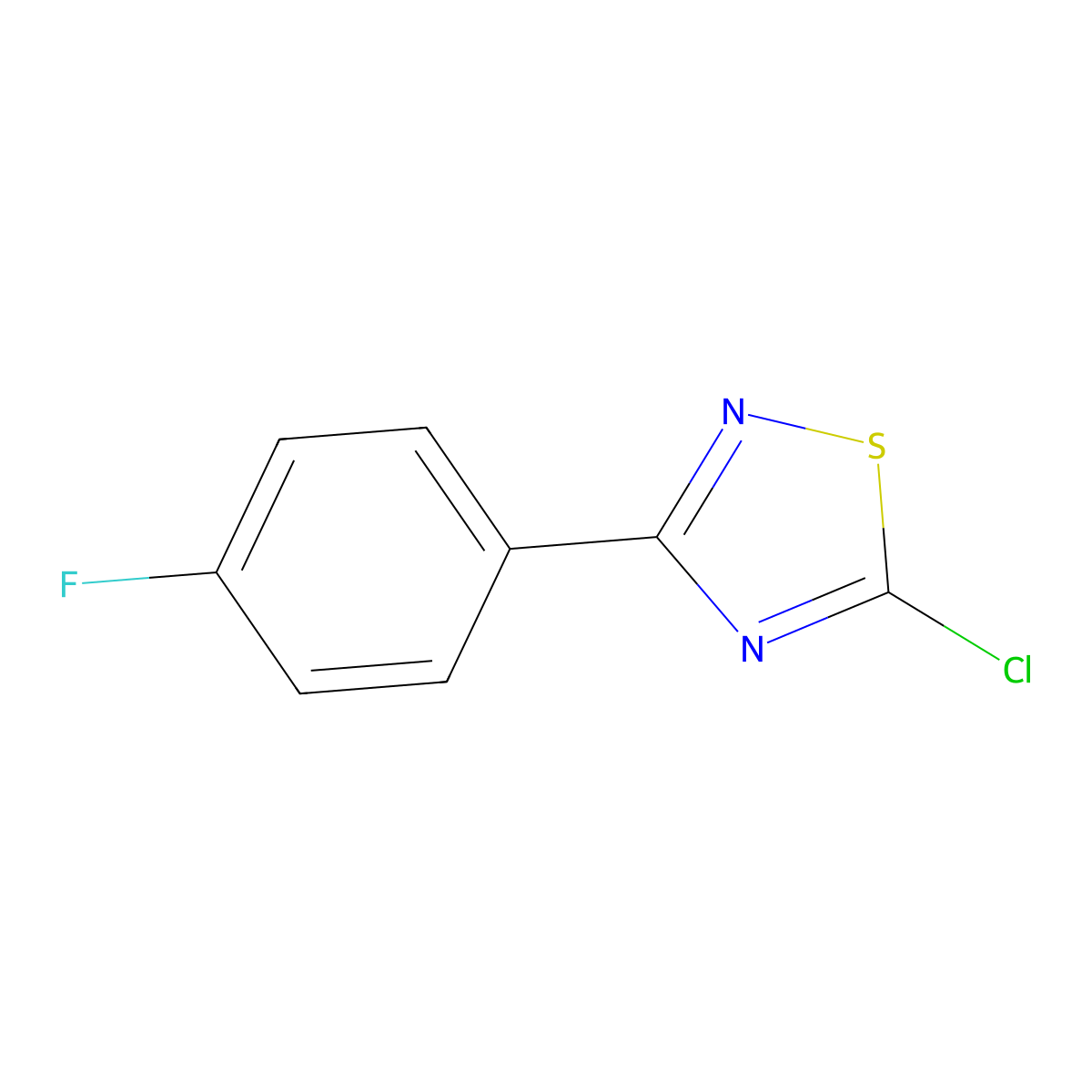 5-Chloro-3-(4-fluorophenyl)-1,2,4-thiadiazole molecular structure, CAS 138426-27-4