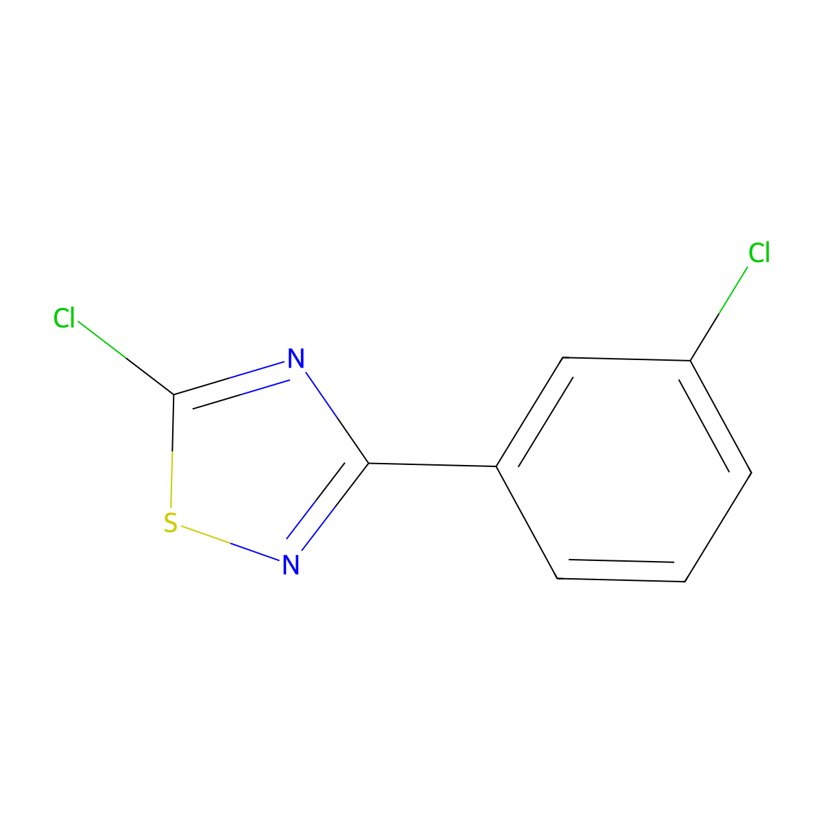5-Chloro-3-(3-chlorophenyl)-1,2,4-thiadiazole molecular structure, CAS 138426-28-5