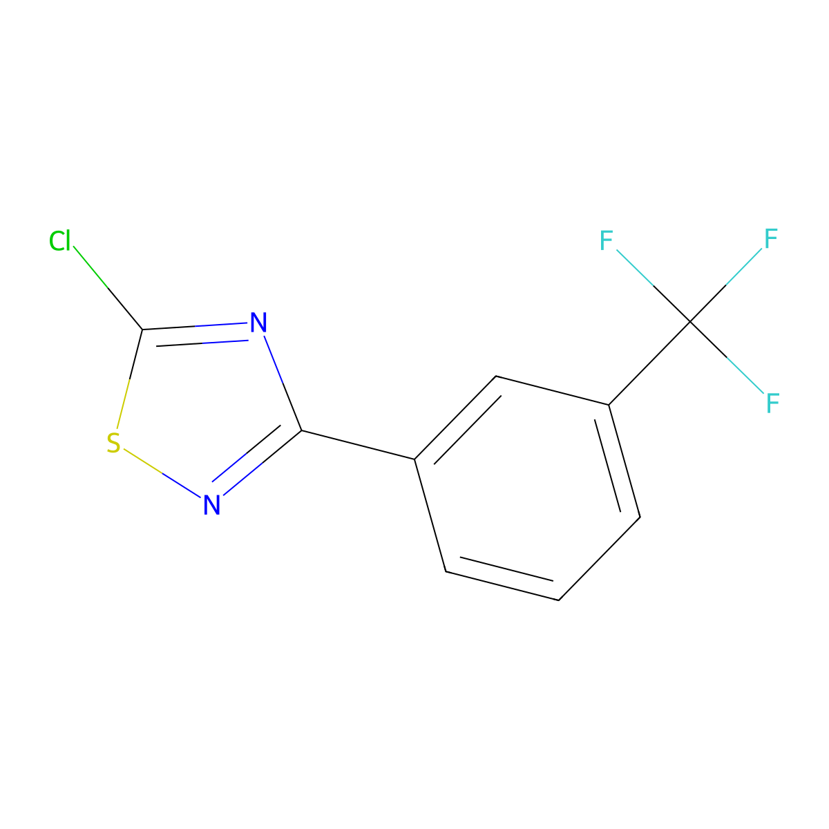 5-Chloro-3-[3-(trifluoromethyl)phenyl]-1,2,4-thiadiazole molecular structure, CAS 138426-29-6