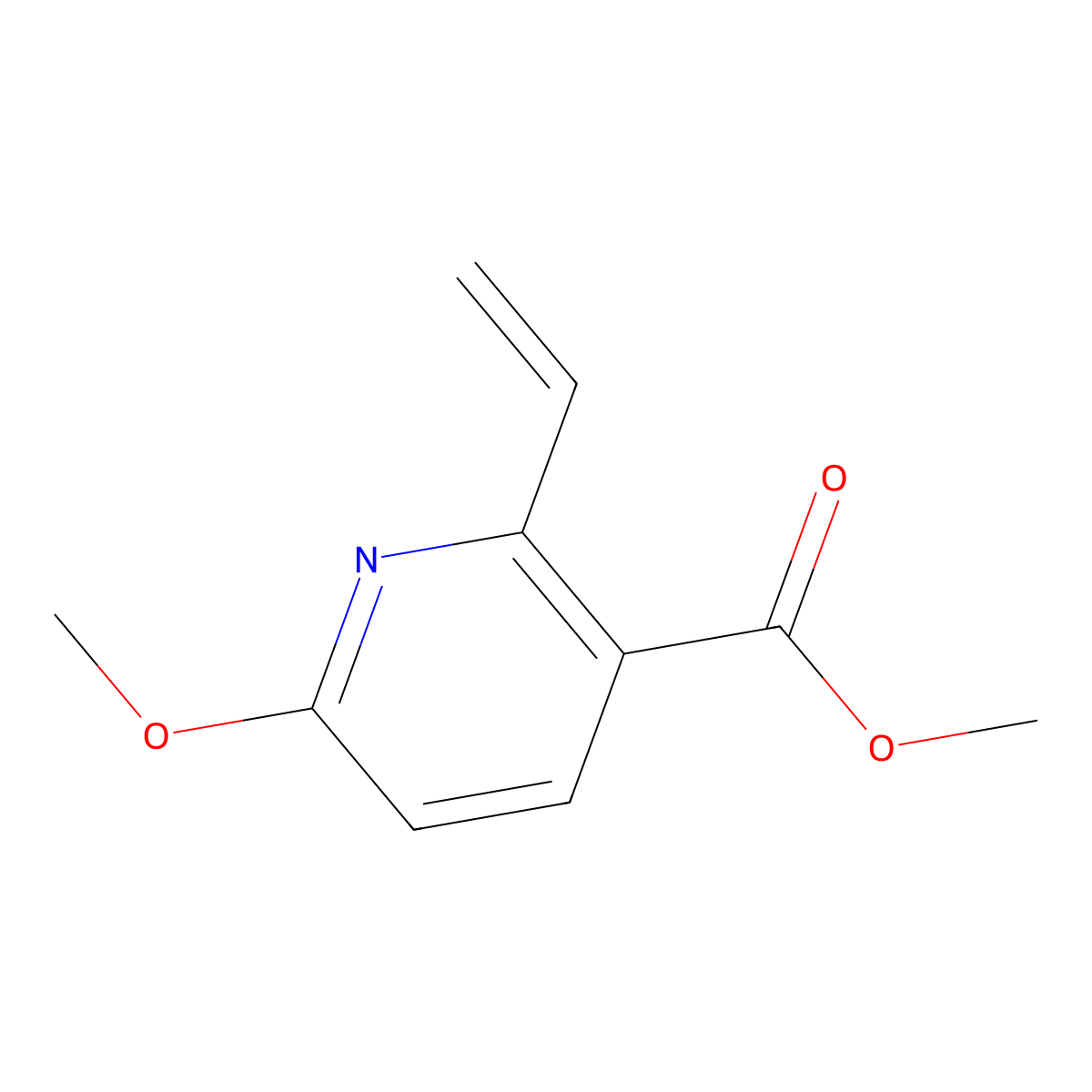 6-Methoxy-2-vinyl-nicotinic acid methyl ester molecular structure, CAS 1384262-70-7