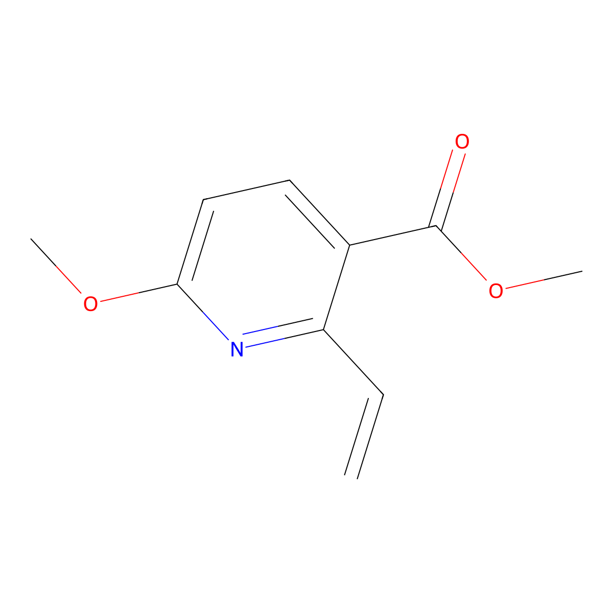 6-Methoxy-2-vinyl-nicotinic acid methyl ester molecular structure, CAS 1384262-70-7