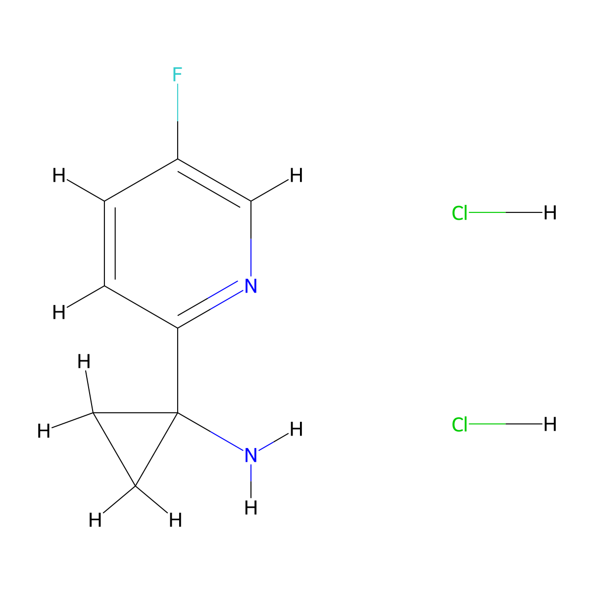 1-(5-Fluoropyridin-2-yl)cyclopropan-1-amine dihydrochloride molecular structure, CAS 1384264-25-8