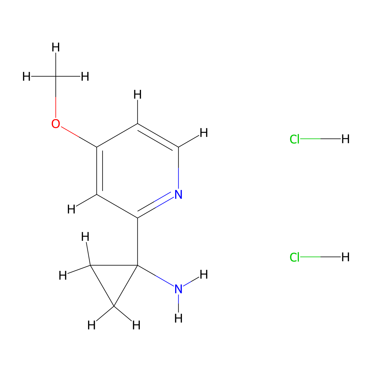 1-(4-Methoxypyridin-2-yl)cyclopropanamine dihydrochloride molecular structure, CAS 1384264-32-7