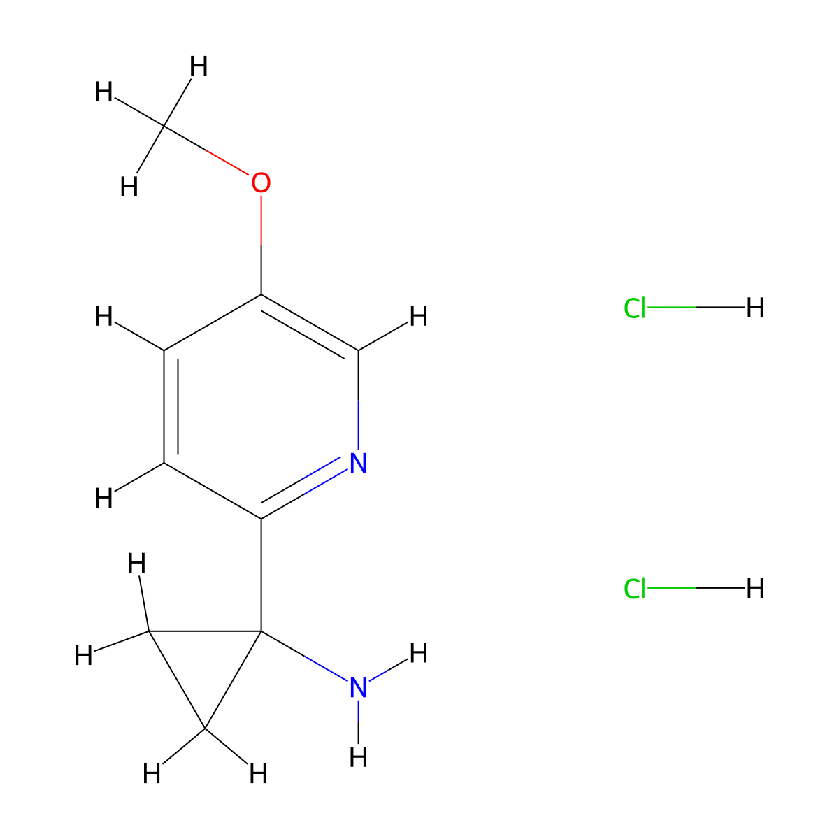 1-(5-Methoxypyridin-2-yl)cyclopropanamine dihydrochloride molecular structure, CAS 1384264-66-7