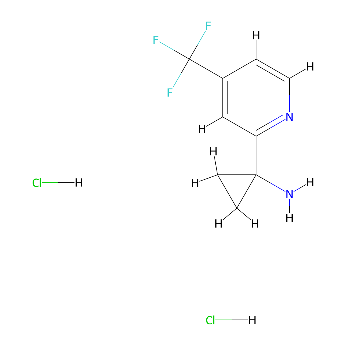 1-(4-(Trifluoromethyl)pyridin-2-yl)cyclopropanamine dihydrochloride molecular structure, CAS 1384264-67-8