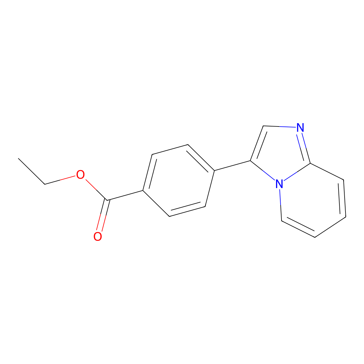 Ethyl 4-(imidazo[1,2-A]pyridin-3-YL)benzoate molecular structure, CAS 1384264-86-1