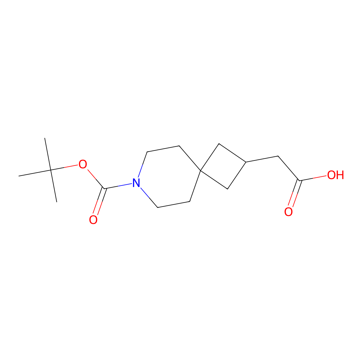 2-(7-((Tert-butoxy)carbonyl)-7-azaspiro(3.5)nonan-2-yl)acetic acid molecular structure, CAS 1384265-35-3