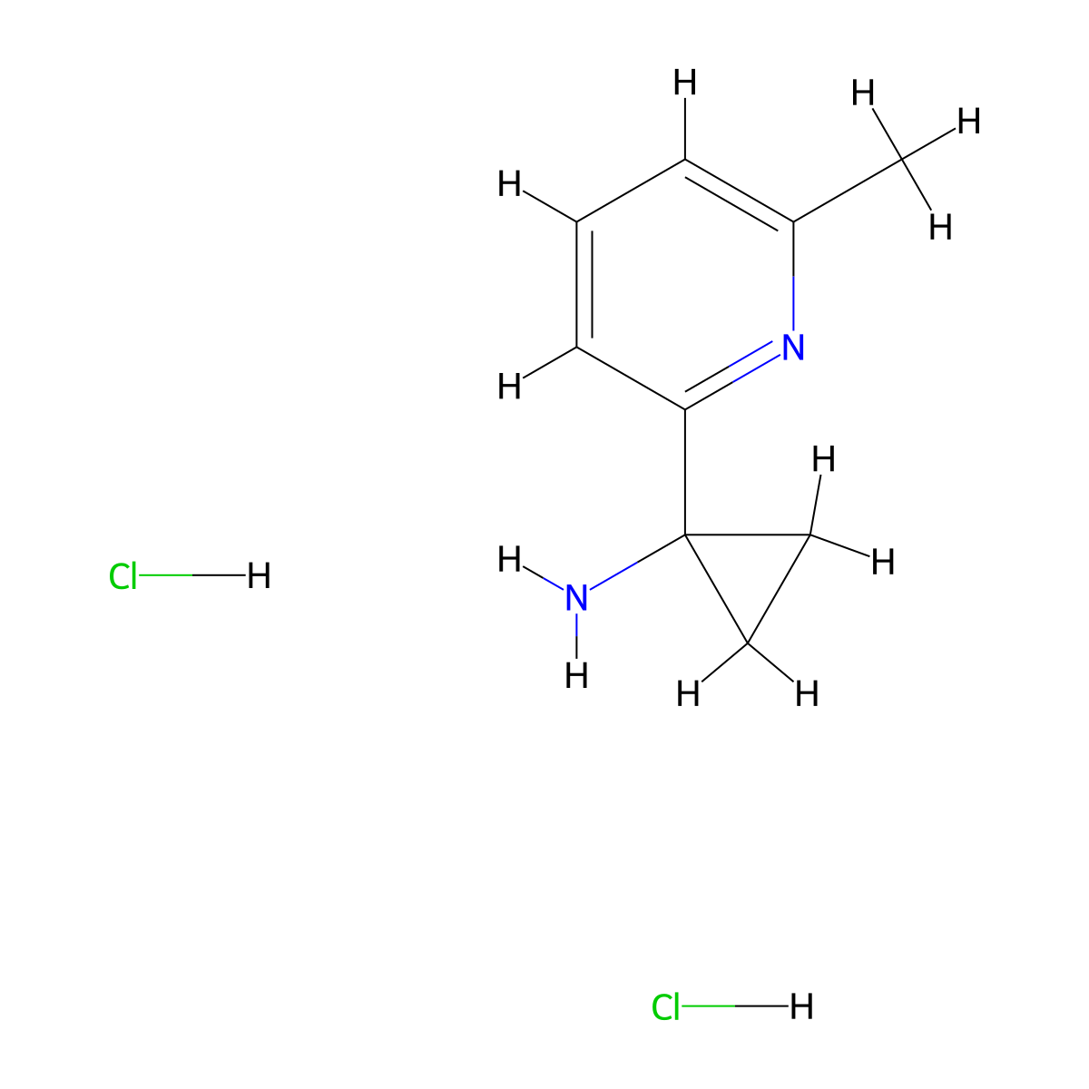 1-(6-Methylpyridin-2-yl)cyclopropanamine dihydrochloride molecular structure, CAS 1384265-39-7