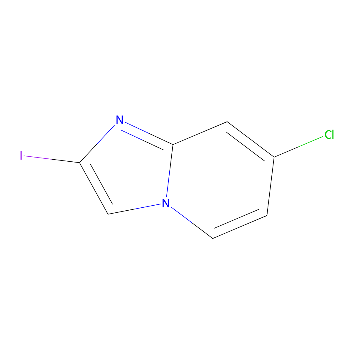 7-Chloro-2-iodoimidazo[1,2-a]pyridine molecular structure, CAS 1384265-42-2