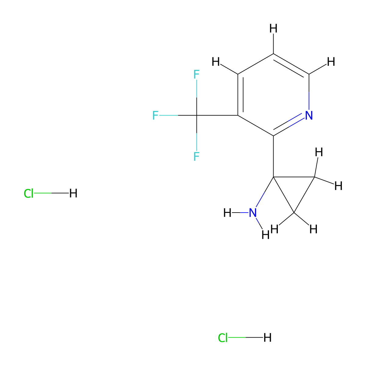 1-(3-(Trifluoromethyl)pyridin-2-yl)cyclopropanamine dihydrochloride molecular structure, CAS 1384265-51-3