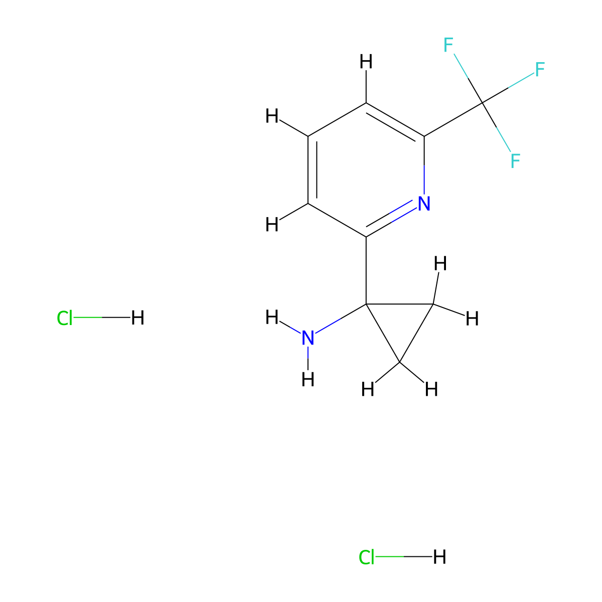 1-(6-(Trifluoromethyl)pyridin-2-yl)cyclopropanamine dihydrochloride molecular structure, CAS 1384265-58-0