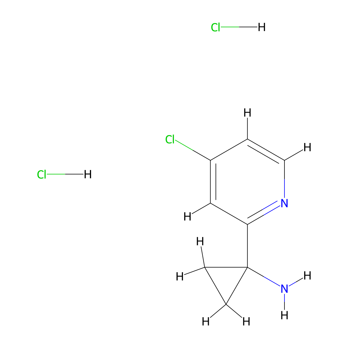 1-(4-Chloropyridin-2-yl)cyclopropanamine dihydrochloride molecular structure, CAS 1384265-59-1