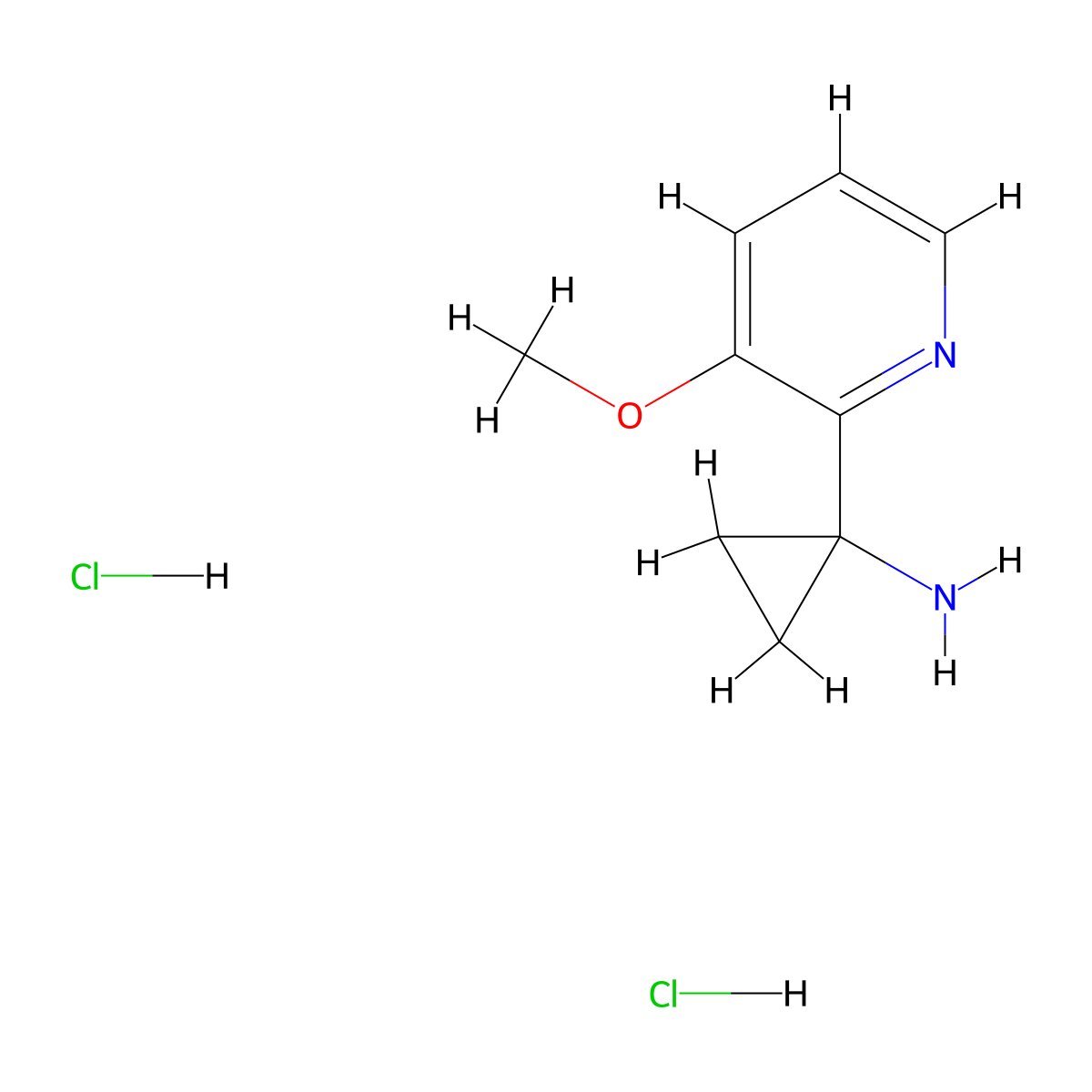 1-(3-Methoxypyridin-2-yl)cyclopropanamine dihydrochloride molecular structure, CAS 1384265-60-4