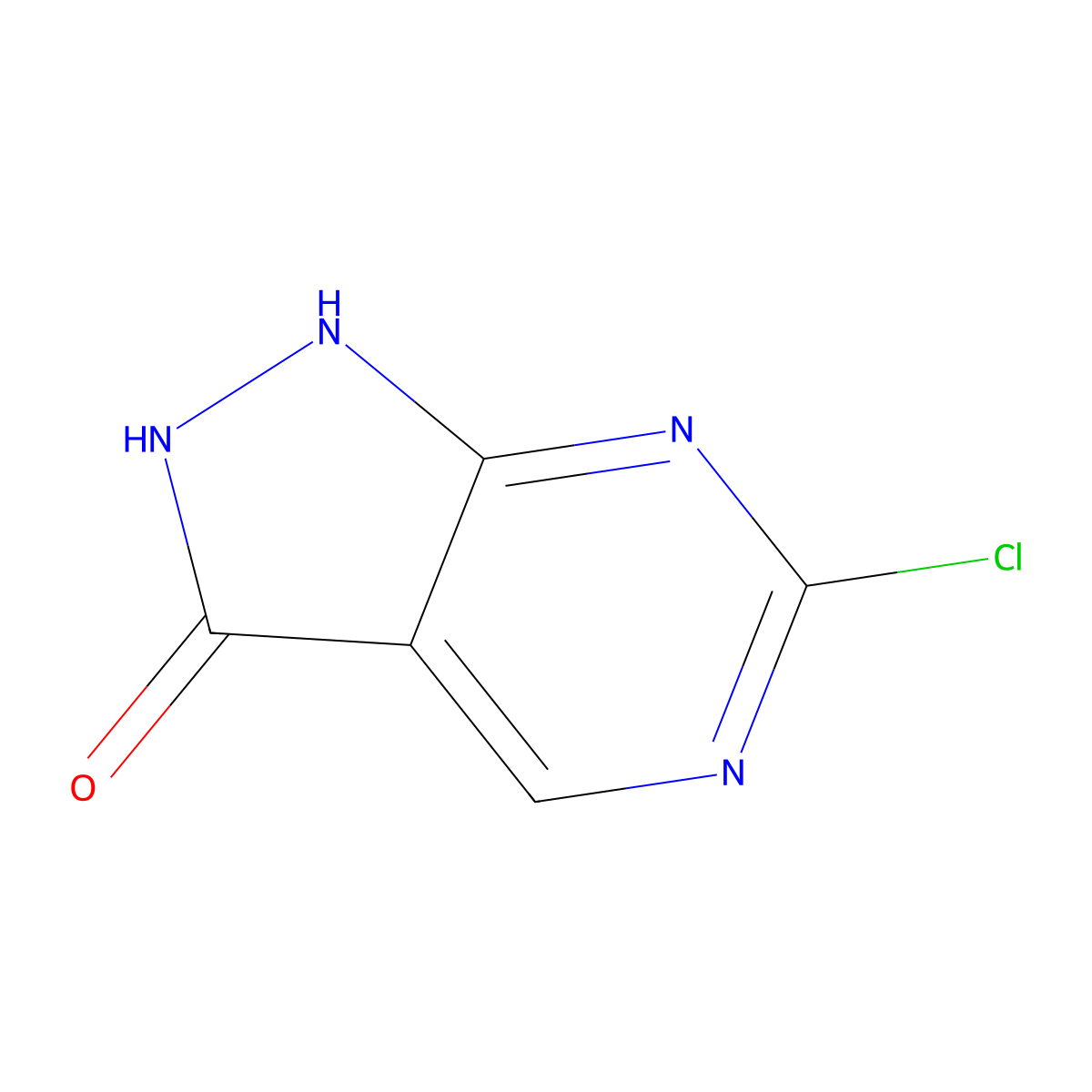 6-Chloro-1H-pyrazolo[3,4-D]pyrimidin-3(2H)-one molecular structure, CAS 1384265-61-5