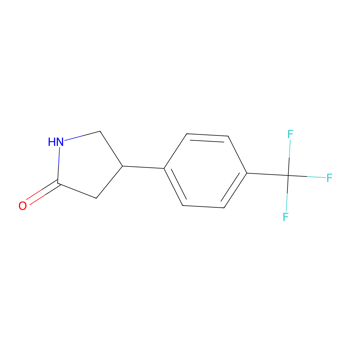 (S)-4-(4-(Trifluoromethyl)phenyl)pyrrolidin-2-one molecular structure, CAS 1384268-61-4