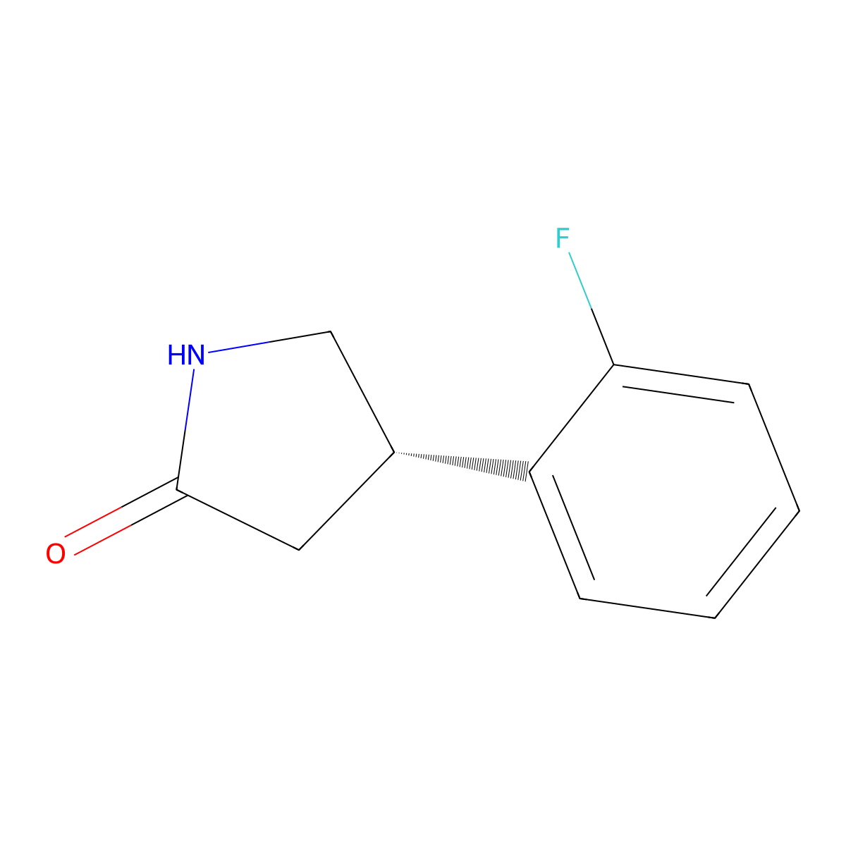(S)-4-(2-Fluorophenyl)pyrrolidin-2-one molecular structure, CAS 1384268-72-7